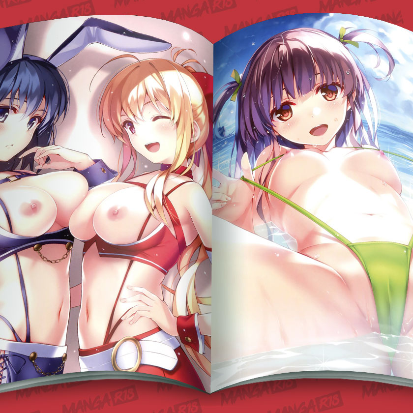 Misaki Kurehito Shougashuu Works full color swimsuit catgirl demon girl bunny artbook cheerleader christmas