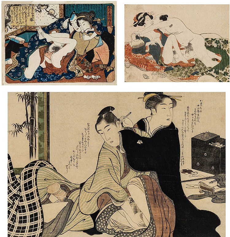 shunga hentai manga 1880 woodblock paintings